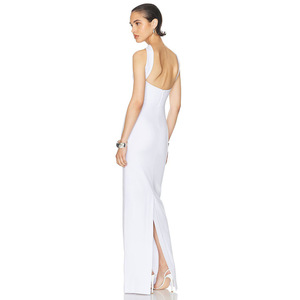 Nouvelle robe d'été pour femmes, <span class=keywords><strong>jupe</strong></span> <span class=keywords><strong>longue</strong></span> rouge à bandage extensible, haut <span class=keywords><strong>tube</strong></span>, col halterneck serré - Product Image 4