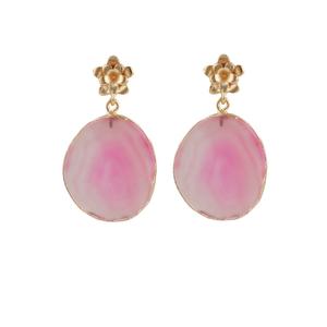 Boucles d'oreilles en agate avec pierres précieuses naturelles, en forme de goutte, en or galvanisé, cadeau pour femmes et filles, bijoux, cadeau pour femmes - Product Image 5