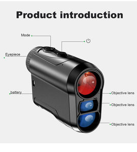 Télémètre <span class=keywords><strong>laser</strong></span> de chasse et de golf en plein air avec fonction de rotation du télescope, grossissement 6x, protection IP54, écran LCD transmissif - Product Image 3