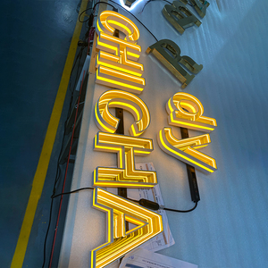 Acrílico 3D letras espejo infinito mil capas espejo 3D LED neón creativo hogar estético acrílico vidrio 3D carta espejo - Product Image 5