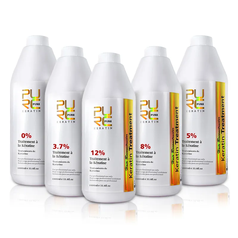 Keratin Pure 12% Formaline Wholesale Price OEM Brazilian Keratin Straightening Hair Treatment for Damaged Hair
