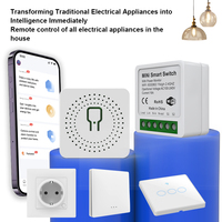 Interrupteur intelligent WiFi SIXWGH Tuya 16A avec moniteur d'énergie, mini disjoncteur en ligne, commande vocale Alexa et Google Home pour l'automatisation domestique