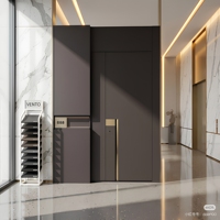 Puerta de Entrada con Rotura de Puente Térmico Certificada AS2047 de Kalaishi Australia, Puerta de Seguridad de Aluminio Doble con Tallado en 3D