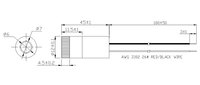 Module de diode laser rouge D12X45mm à mise au point réglable 635nm 650nm 1mW--200mW de qualité industrielle avec pilote APC/ACC