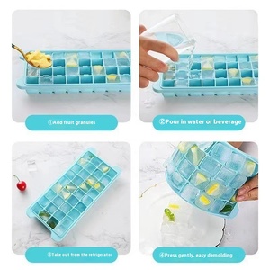 Hot bán 36-Square Cấp thực phẩm Silicone khuôn <span class=keywords><strong>Ice</strong></span> Cube khay Băng khuôn mẫu với bền hình dạng vuông - Product Image 2
