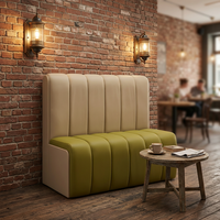Bancs de restaurant modernes en cuir rembourrés, couleur et matériaux personnalisables pour café et hôtel