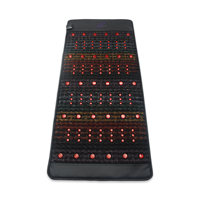Stock local US - Tapis de massage B148 en améthyste avec lumière rouge fiable, thérapie PEMF, guérison par les cristaux et chauffage pour le corps
