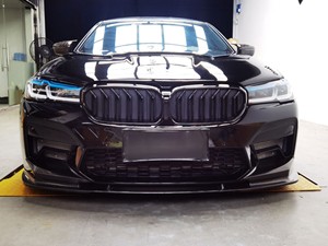 Lèvre avant en fibre de carbone véritable style 3D YX pour <span class=keywords><strong>BMW</strong></span> Série 5 G30 G38, conversion en séparateur de pare-chocs avant M5 F90 LCI, amélioration - Product Image 6