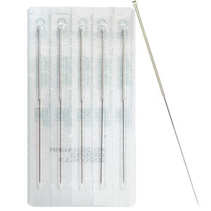 100PCS सिल्वर हैंडल डिस्पोजेबल स्टेराइल एक्यूपंक्चर सुई थोक में निर्मित होती है - Product Image 3