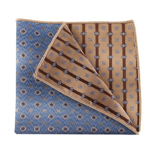 Thanh lịch Retro kinh doanh phù hợp với nắp túi quần khăn 1200 khâu mật độ cao hoa Polyester hình vuông - Product Image 4