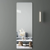 Miroir acrylique incassable réfléchissant avec support adhésif découpable sur mesure pour la décoration murale de la maison, de la salle de sport ou de la chambre, taille personnalisée OEM