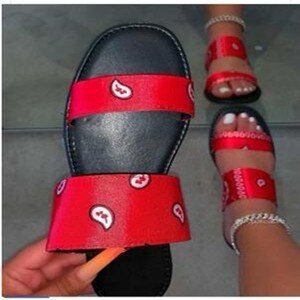 Pantuflas de Satén para Mujer, Económicas, de Dos Tiras, de Tela, Planas, Tipo Sandalias - Product Image 5