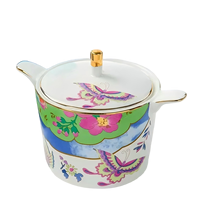 Service à thé élégant en porcelaine fine britannique, haut de gamme, 15 pièces, pour 6 personnes