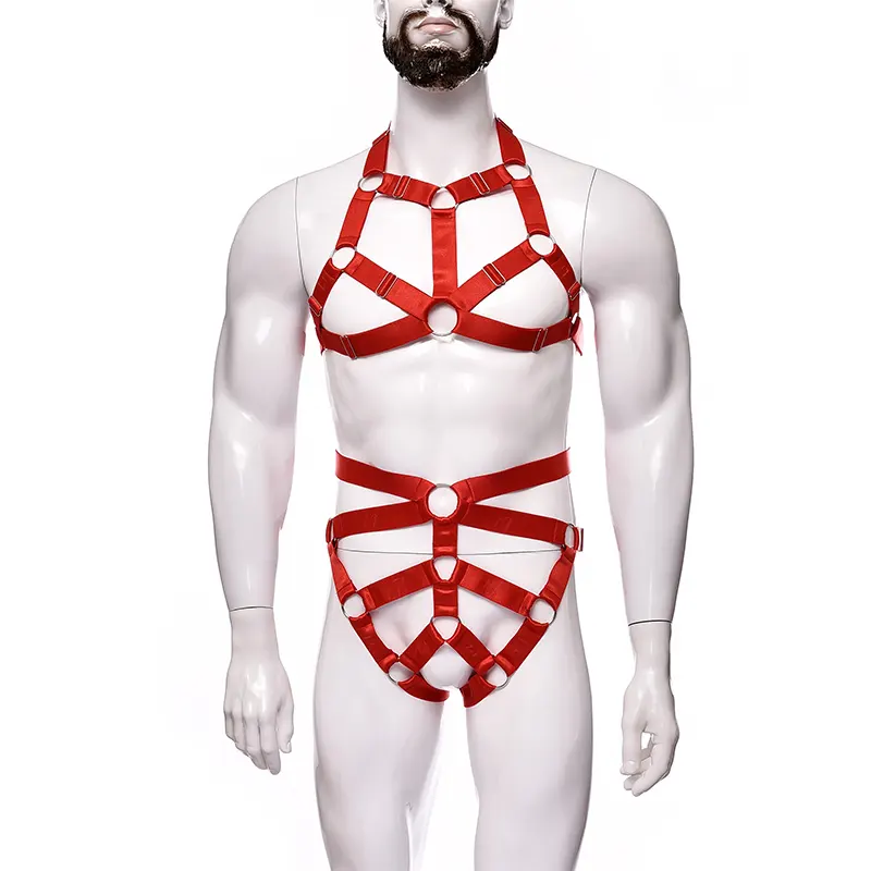 Wholesale Gay Men Sexy Vest Wrestling Singlet Polyester harness Transparent men's briefs &amp; boxers Clubwear Bright Color Mens