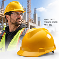 Casque de sécurité industriel en ABS épais à nervures en V, vente en gros directe usine pour projets en vrac