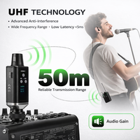 Système de monitoring intra-auriculaire sans fil UHF avec écran TFT, double canal audio pour la surveillance des performances de groupe en direct et des systèmes de sonorisation