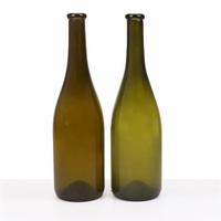 Vente en gros de vin rouge écologique de 750 ml pour bouteille en verre givré vert foncé, vin de Bourgogne avec bouchon