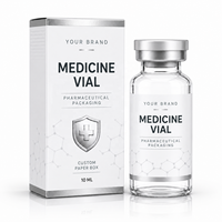 Emballages personnalisés écologiques, recyclables, imperméables et portables pour flacons de médicaments, en papier couché, pour gaufrage et dorure à chaud