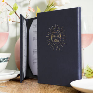 Wholesale Durable A4 Restaurant Menu Holder Leather Restaurant Menu Covers Luxury Booklet Wine List Menu Covers - Product Image 1