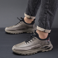 Nouvelles chaussures de sport décontractées en cuir PU tendance, chaussures de course pour hommes en stock