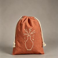 Sac à cordon en toile épaisse de fabrication chinoise, design simple et amusant, écologique, avec logo personnalisé imprimé, pochette cadeau pour usage quotidien