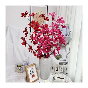 Orquídeas Venta caliente Coloridas orquídeas artificiales hogar interior boda decoración planta simulada orquídeas