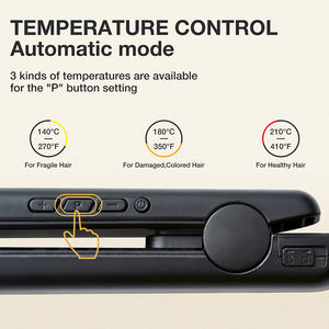 المهنية حديد مسطح جهاز فرد شعر من التيتانيوم مع قابل للتعديل درجة الحرارة عالية الحرارة 450 درجة الأسود والأخضر - Product Image 5
