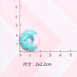 Schattige Fee-Stijl Mini Donut Bedels Kleurrijke Hars Diy Haaraccessoires Telefoonhoesjes Schoenen Decoratie - Product Image 4