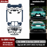 Kit de Conversión de Parachoques Delanteros y Traseros Estilo M3 para BMW Serie 3 G20 G28 2019-2022, con Rejilla, Actualización para Coche 2019-2022 G20 G28