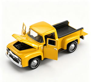 Modellino in Scala 1:36 di Pickup Vintage in Lega, con Porte e Cofano Apribili, Classico <span class=keywords><strong>Camion</strong></span> Retrò a Frizione - Product Image 2