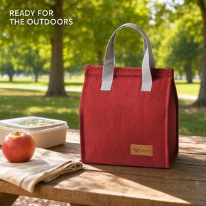 Bolsa térmica a prueba de fugas de gran capacidad, bolso de picnic portátil, bolsa de transporte con impresión personalizada para hombres, mujeres, estudiantes, bolsa de almuerzo para el trabajo. - Product Image 5