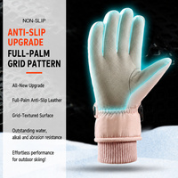 Gants de ski d'hiver imperméables pour la montagne, épais, thermiques, coupe-vent, compatibles écran tactile, pour la randonnée alpine et le ski sur piste