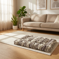 Coussin de lit pour chien en peluche, matelas pour animaux de compagnie, coussin doux lavable antidérapant pour chiens de petite, moyenne et grande taille, tapis pour niche, cage ou sol