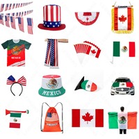 Casquettes de pêcheur unisexe décontractées anti-UV pour la Coupe du Monde de Football 2026 – Souvenirs des tournois États-Unis, Mexique, Canada