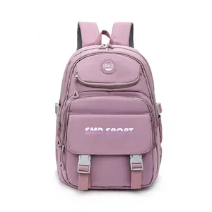 Custom Logo Oxford Waterproof Pink Laptop Travel Backpack Book <b>Bag</b> Smart Kids School <b>Bags</b> for Girl Teenagers - Product Image 6