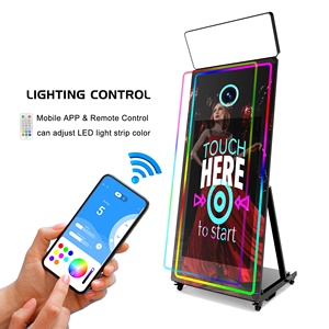 Xách tay <span class=keywords><strong>Selfie</strong></span> màn hình cảm ứng ma thuật gương Photo Booth kiosk Photo Booth máy với máy ảnh và máy in gương Booth - Product Image 5