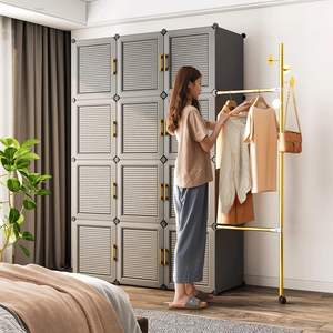 Simple Design of Bedroom Clothing Patchwork Wardrobe Assemble Plastic Children's Storage <b>Cabinets</b> with Cloth Wardrobes - Product Image 4