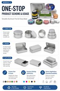 Lata de Aluminio Reciclable Personalizada, <span class=keywords><strong>Caja</strong></span> Metálica de Hojalata, Envase Cosmético Vacío al por Mayor para Cera para el Cabello y Crema de Manos - Product Image 4