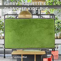 Tapis moderne en fourrure pour dortoir familial, tapis de sol élégant en polyester au design raffiné pour enfants