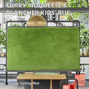 Modern Furry Carpet for Family Dormitory Stylish Polyester <b>Floor</b> Rug with Elegant Design for Children - Product Image 2