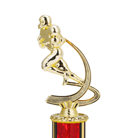 Trophée en plastique plaqué or imprimé UV avec base en marbre, coupe de récompense pour la compétition de football américain et de rugby DL24