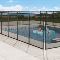 Pool-Sicherheitszaun Abnehmbares Netz 4FT/1,2M Höhe Aluminium- & PVC-Stangen UV-geschützt Kinderbarriere Hochbelastbar Großhandel