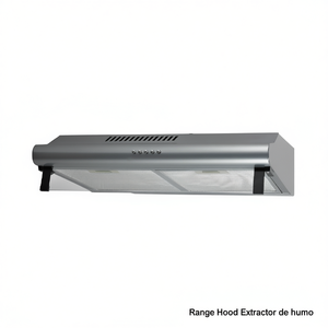 Cappa aspirante da 600 mm in acciaio inossidabile con filtro a rete in alluminio, 3 velocità, elettrica per uso domestico - Product Image 1