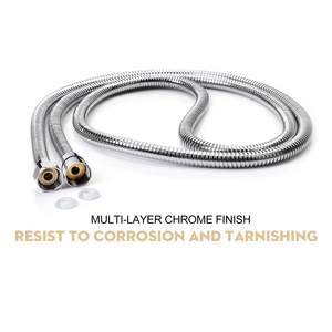 Manguera de Ducha Trenzada de Acero Inoxidable 304, Manguera Flexible Cromada de 1.5M con Conexión de Latón G1/2, Resistente a la Corrosión - Product Image 3