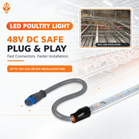 Tube LED pour ferme avicole à installation rapide 48V DC IP67 Plug and Play sans scintillement avec gradation et spectre avicole optimisé