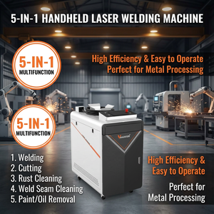 Relfar Nouvelle machine de soudage et de découpe au laser à fibre portative 5-en-1 avec refroidissement par eau - Product Image 1