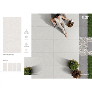 Azulejos de porcelana travertino de 60x120cm, superficie mate y pulida, doble capa, piedra caliza, gris, azulejos de pared exterior de 600x1200mm - Product Image 3