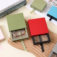 Boîte de présentation de bijoux personnalisable avec tiroir coulissant en feuille d'or, compartiments pour colliers et boucles d'oreilles, emballage en carton rigide fait main, plastique