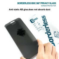 Pelindung Layar Kaca Tempered Privasi 360 Derajat 500C 0.55mm Tanpa Bingkai Full Glue Anti-Spy untuk 18 Pro Max
