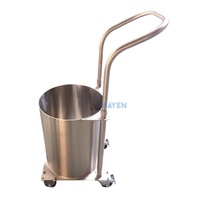 Réservoir de stockage mobile sanitaire avec surface interne électro-polie et tête de pulvérisation CIP automatique, réservoir de stockage mobile